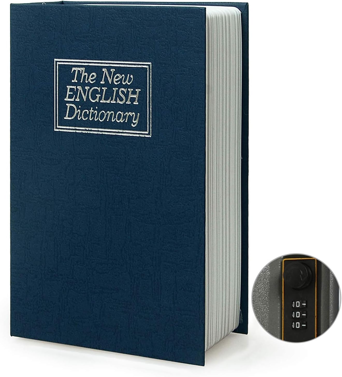 Caja fuerte libro diversión con cerradura combinación azul
