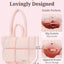 Bolsa acolchada con dije lazo estilo coreano para mujer