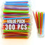 300 Pzas Pajitas Jumbo Plástico 210mm para Batidos
