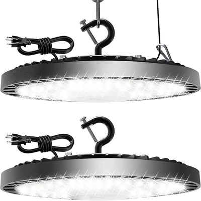 2 Luces LED UFO 160W 25000lm IP65 para Almacén Taller