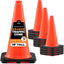Conos tráfico naranja 18pulg pack 12 plástico PVC DOT
