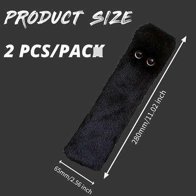 Funda cinturón seguridad ojos gato negro Kawaii 2025 lana suave