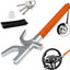 Cerradura volante auto antirrobo ajustable 3 llaves naranja