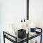 Recipiente resina cuadrado con tapa soporte Qtip negro mate