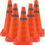 5 Conos Vial Plegables 18pulg Naranja Collar Reflectante
