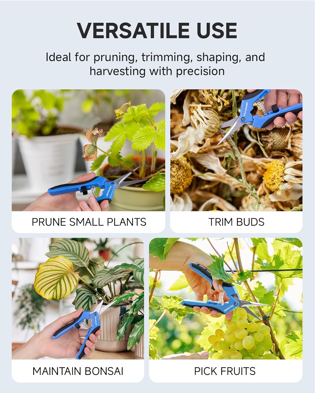 Tijeras jardín 6.5pulg podar plantas bonsái