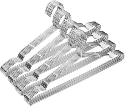 Perchas metal acero inox 16.5pulg pack 40