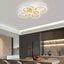 Lámpara LED empotrado 6 anillos dorados sala cocina