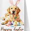 Toallas cocina decorativas huevo Pascua Golden Retriever
