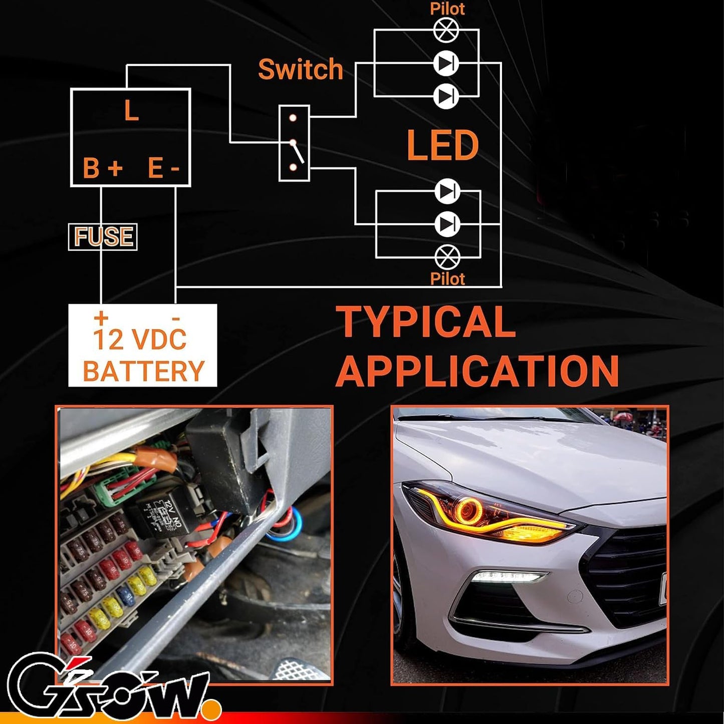 Relé LED intermitente 12V 0.02-20A
