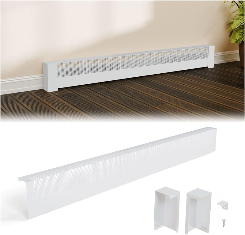 Cubierta calentador zócalo acero galvanizado 5ft con tapas