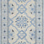 Alfombra Bella Collection 2'6x4' Marfil/Azul hecha a mano