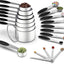 Set 21 Pzas Tazas y Cucharas Acero Inox 8 Tazas 5 Mini