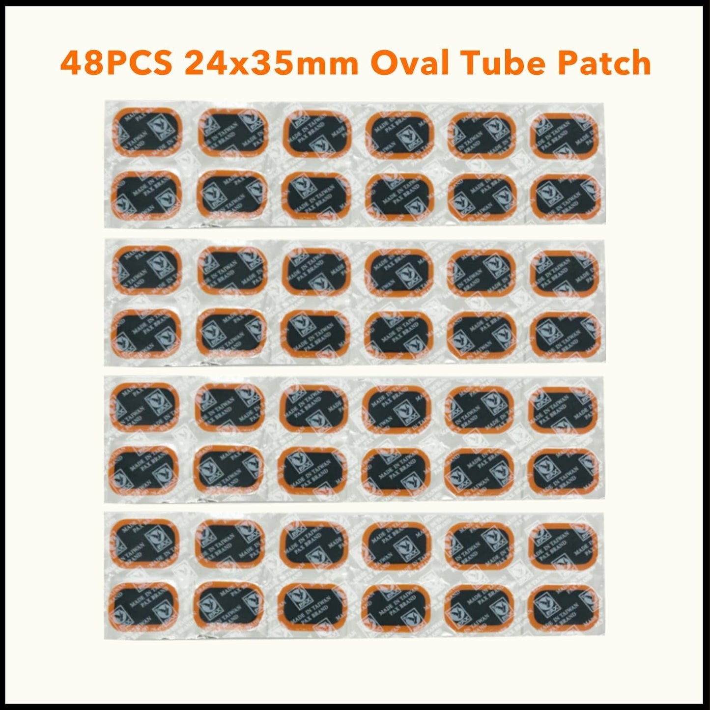 Kit reparación neumáticos 48 pzas 24x35mm con cemento 20cc