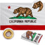 Bandera California 3x5ft doble cara tela 210D con oso