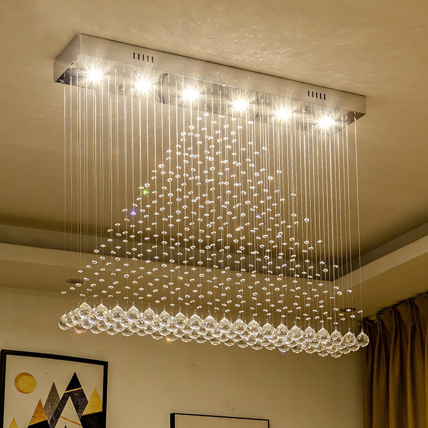 Candelabro cristal moderno LED para baño y sala