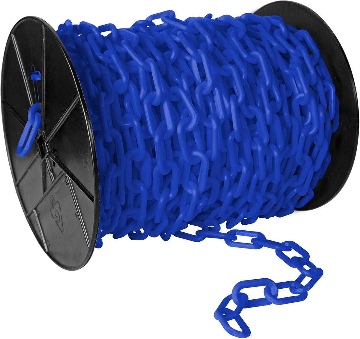 Carrete cadena plástica azul 2pulg 125pies