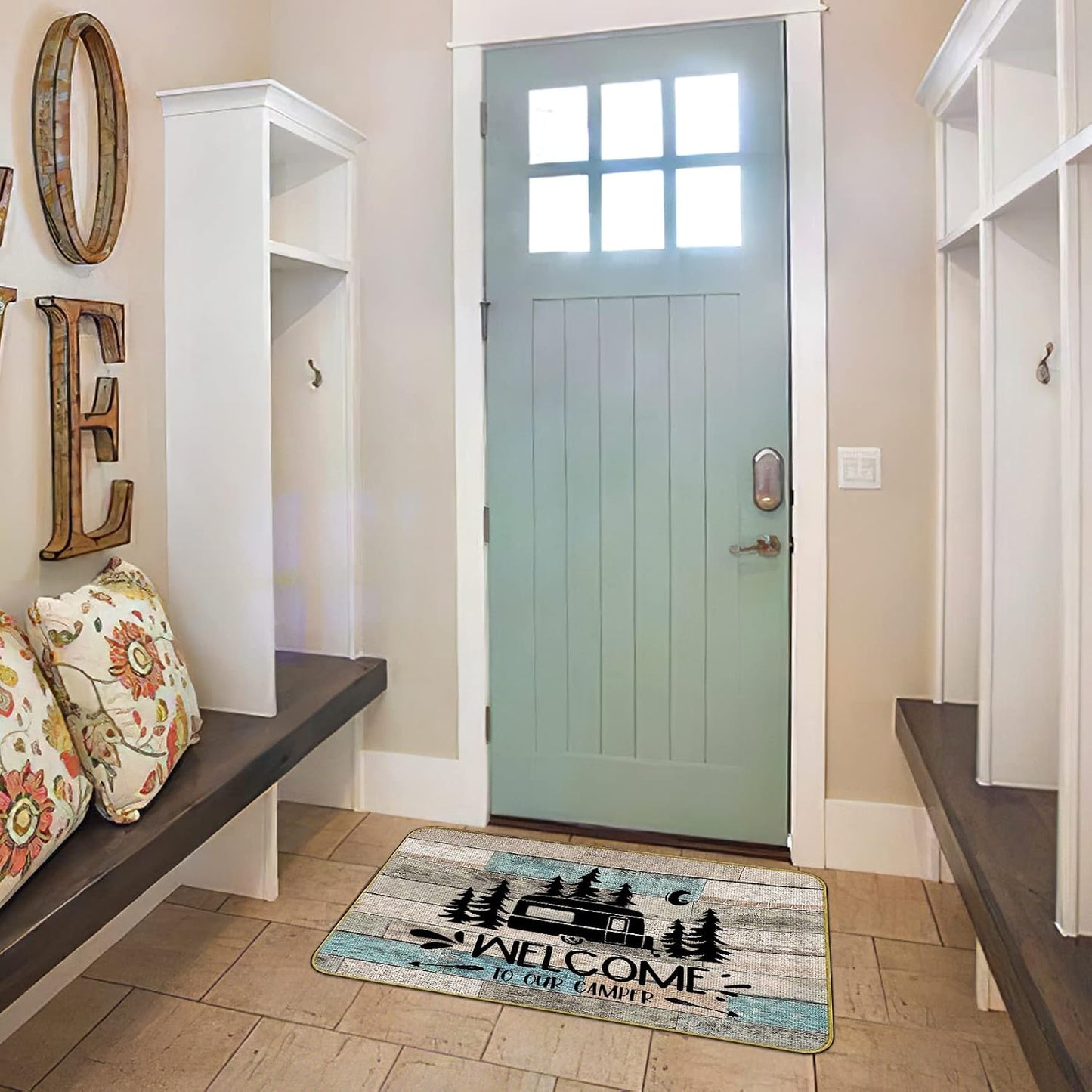 Tapete rústico Welcome to Our Camper 30x17"