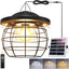 Lámpara colgante solar 3000lm exterior con 2 sensores retro