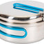 Juego utensilios cocina acero inox olla sartén compacta