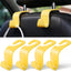 4 Pzas Gancho Asiento Auto Organizador Universal Amarillo