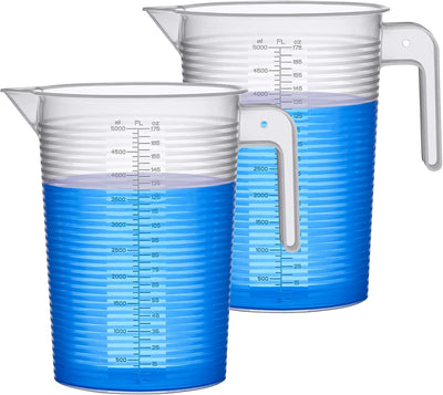 Jarra medidora plástico 128oz grado alimenticio 2 pzas