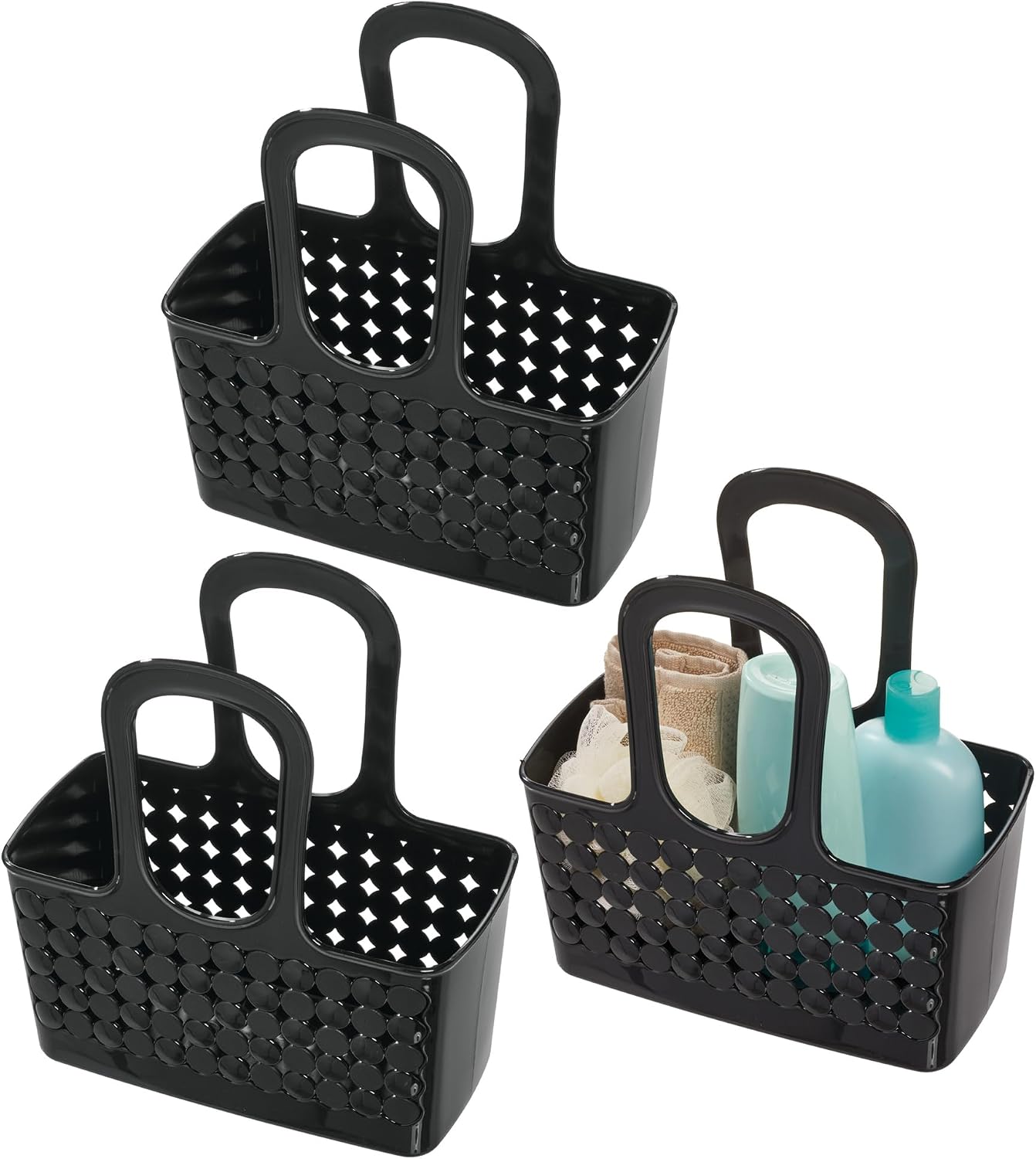 Bolsa ducha portátil set 3 color negro fabricado EE.UU.
