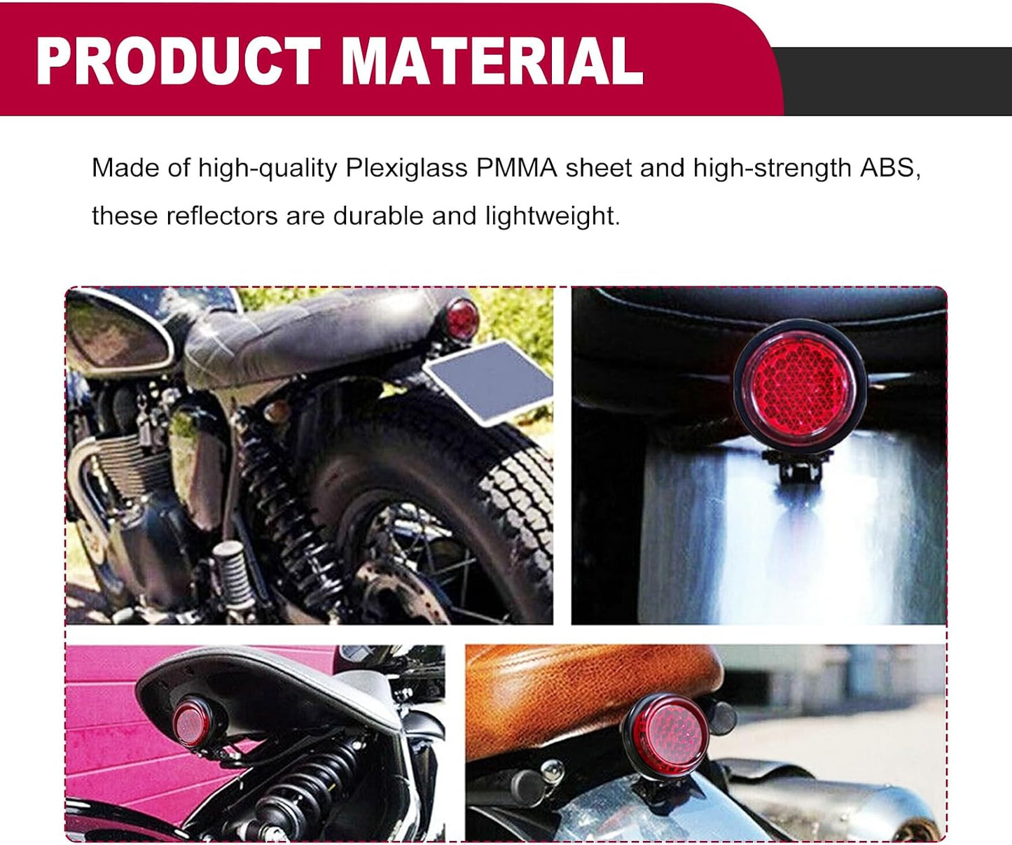 6 Pzas perno etiqueta reflectora M5 para motocicleta