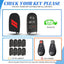 Funda silicona llave auto Dodge 5 botones A-negro rojo