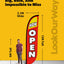 Bandera señal publicitaria tipo Swooper 12ft Rojo Amarillo