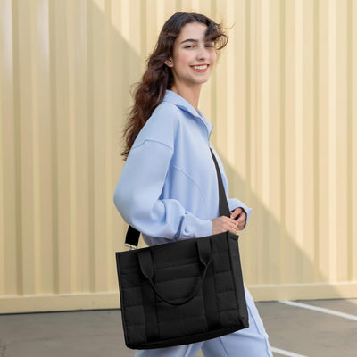 Bolsa cruzada acolchada de nailon para mujer