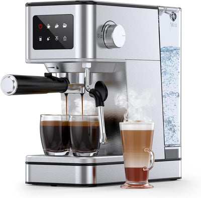 Máquina de café expreso de 20 barras con espumador de leche y pantalla táctil