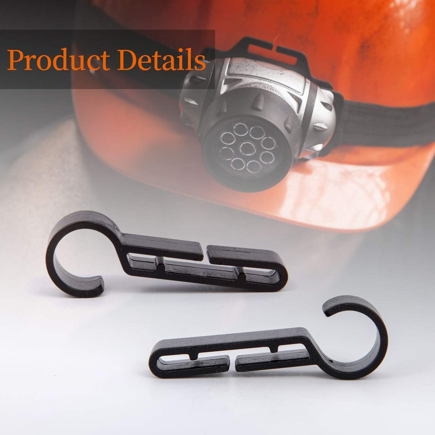 Clips faro con gancho para casco duro