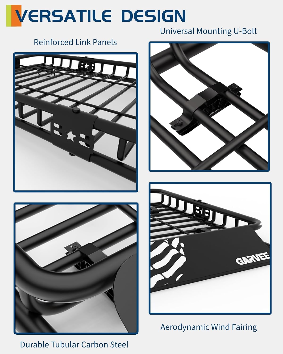 Cesta portaequipajes universal para techo 46x36 200lb