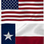 Bandera Texas y EE.UU. nailon 210D ojales latón 3x5pulg