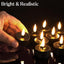 Velas LED sin llama negras temporizador set 12