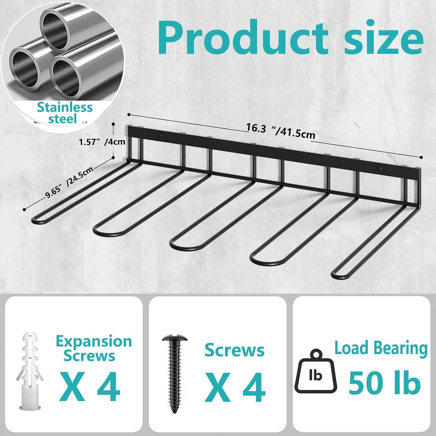 Estante para botas 4 pares perchas metal resistentes