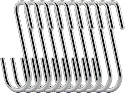 Gancho en S acero cromado para utensilios cocina
