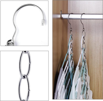 Cadenas mágicas acero inox 19.7" hogar oficina 6 Pzas