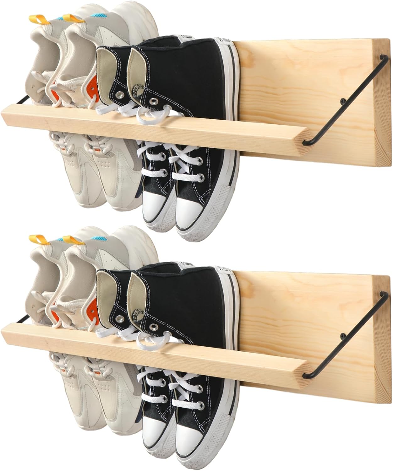 2 Organiz. zapatos pared 28" madera moderno compacto