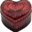 Caja joyería vidrio forma corazón organiz. regalo mujer