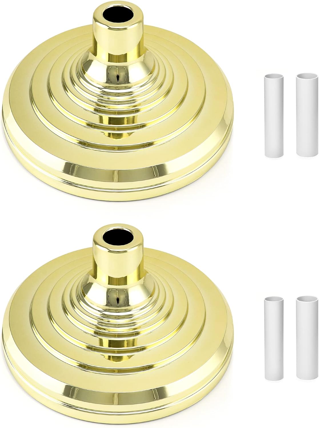 Soporte bandera 2 pzas comp asta 1.3/1.1" color dorado