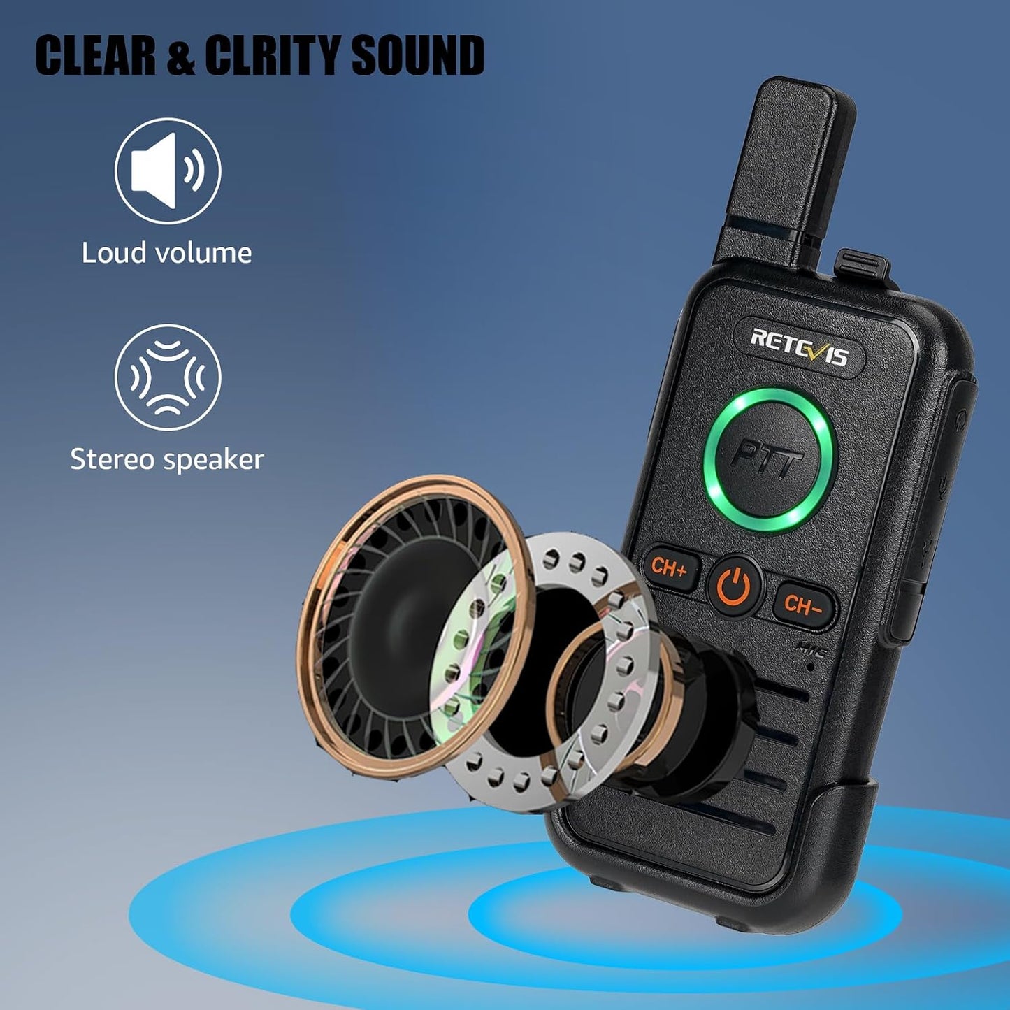 Walkie Talkies 16 Canales Recargable USB-C