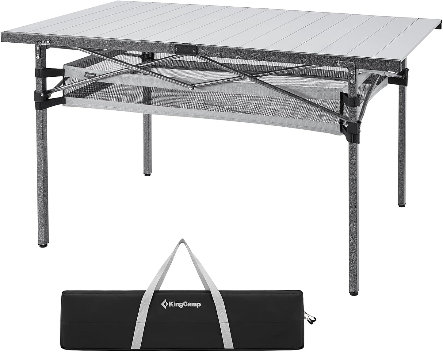 Mesa campamento plegable aluminio 4-6 personas resistente