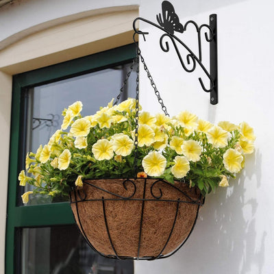 Cadena para colgar plantas 24" galvanizada 4 Uds negro