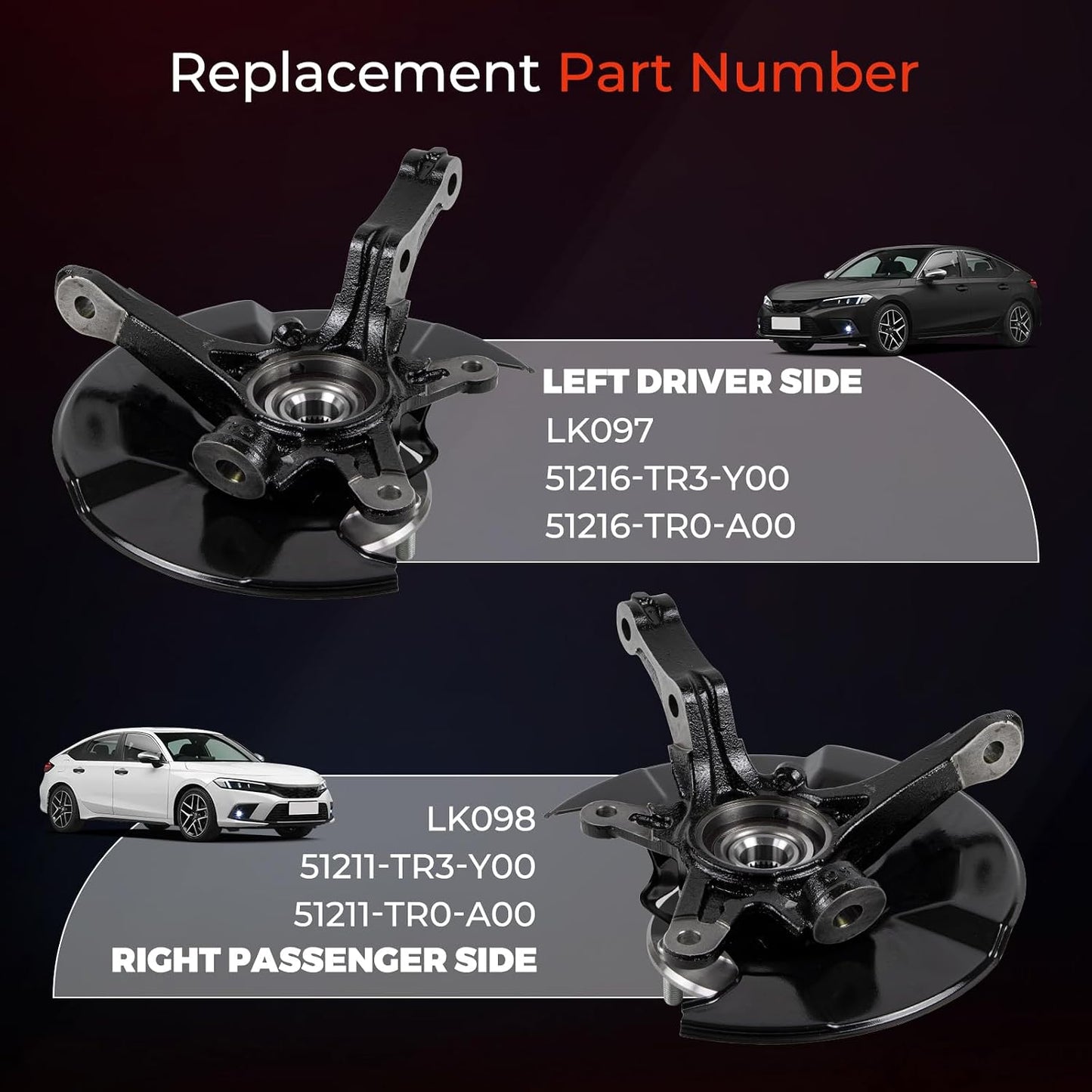 Cubo cojinete rueda direcc. Honda Civic 1.8L lado derecho