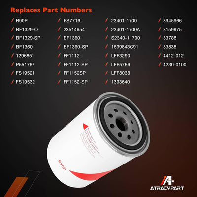 Filtro combustible R90P separador agua 30micron diesel