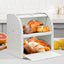 Panera metal cocina soporte pan capacidad 2 panes blanco