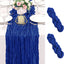 3 Caminos Mesa Muselina Azul Real 10ft Estilo Bohemio