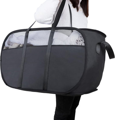 Cesta lavandería plegable con asas dormitorio